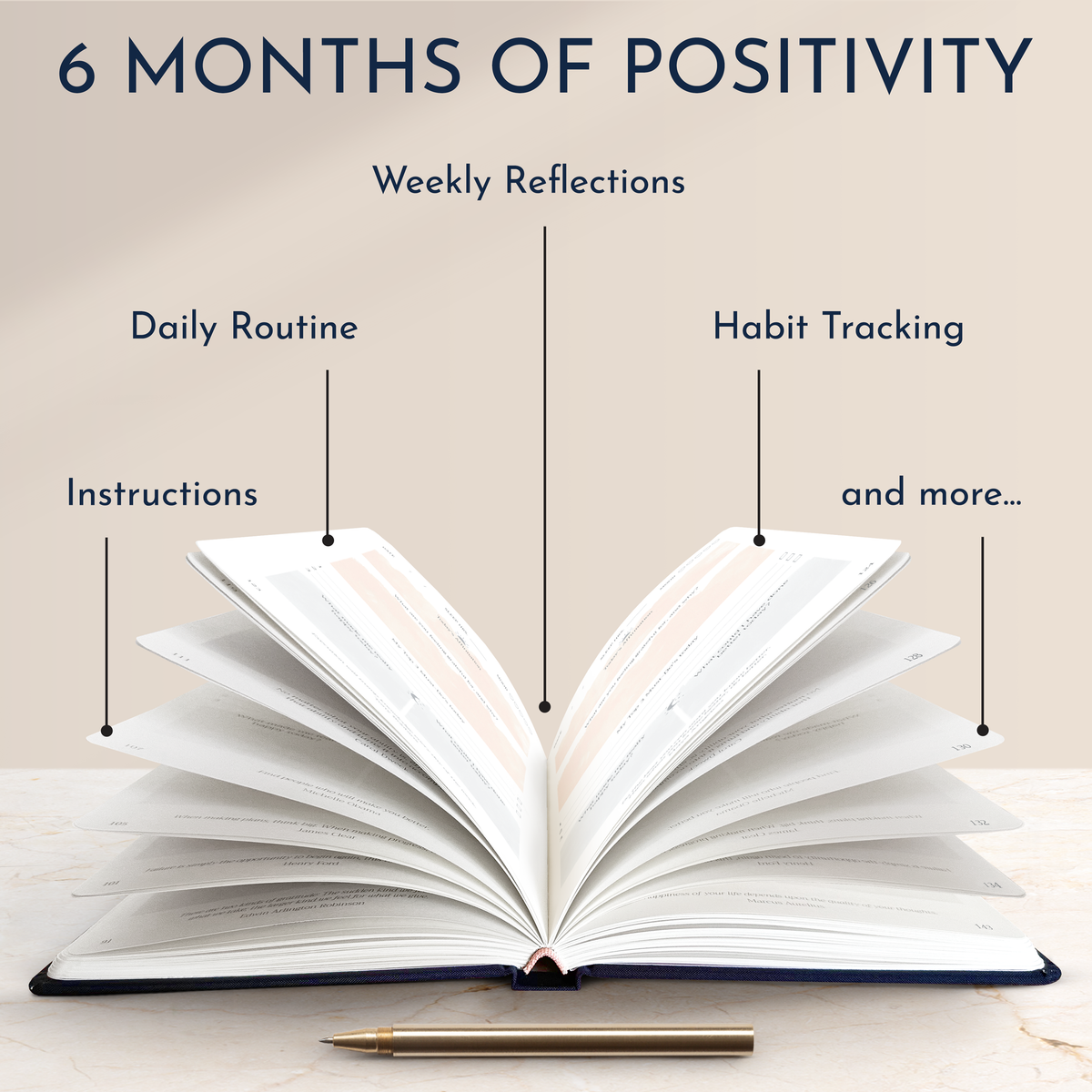 RYVE Daily Journal for Women: 6 Month Guided Gratitude Journal for Wom