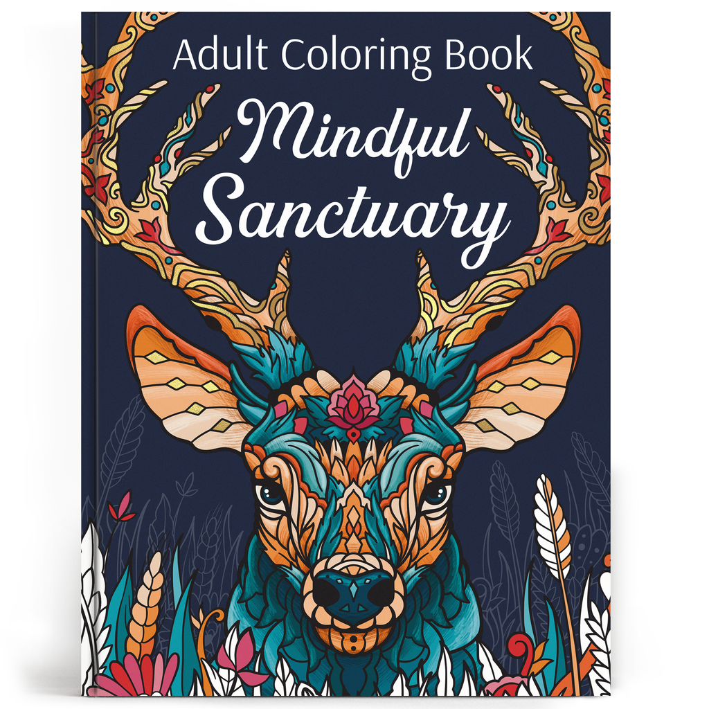 RYVE Mindfulness Coloring Book for Adults - Unwind with Stress-Relieving Animal Designs - Adult Coloring Book for Women Men, Stress Relief Coloring Book, Coloring Books For Adults Relaxation