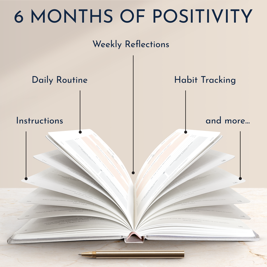 RYVE Daily Gratitude Journal for Women: 6-Month Guided Positivity &amp; We