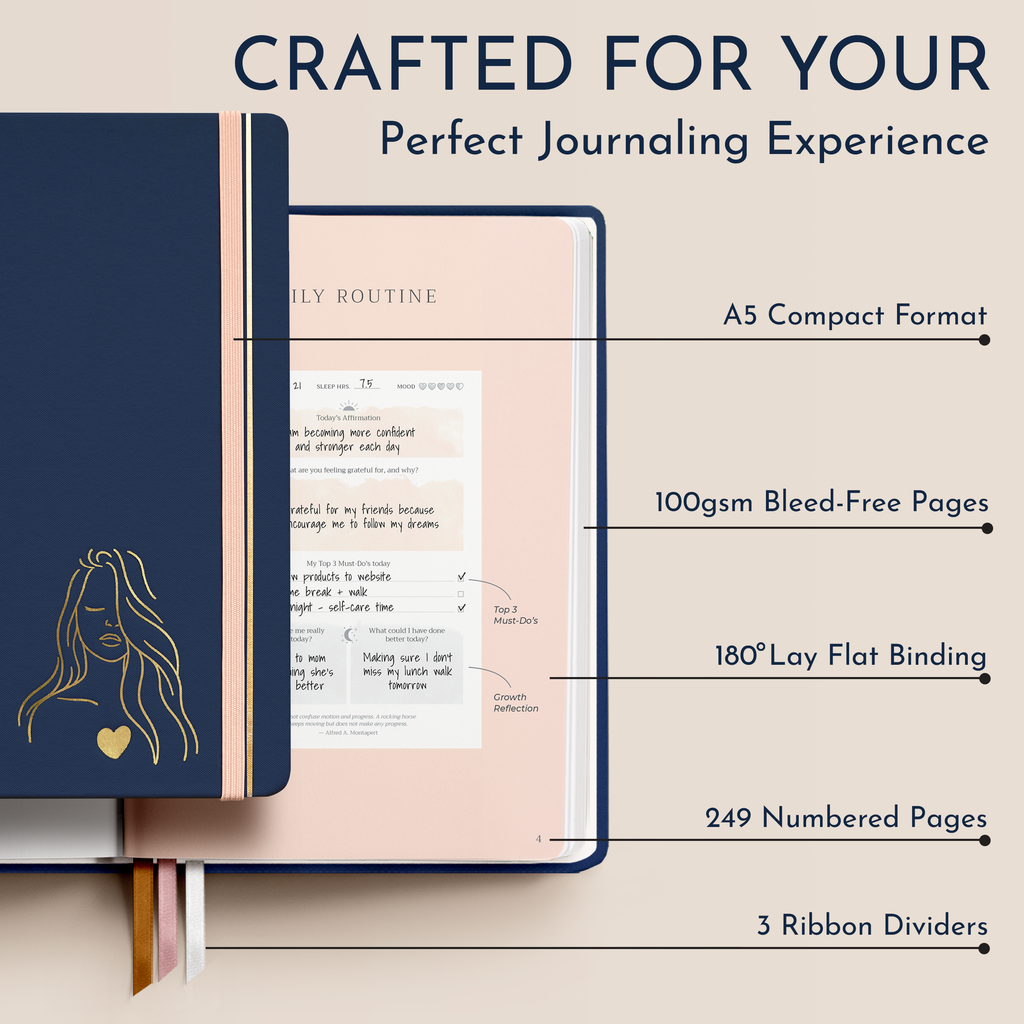 RYVE Daily Journal for Women: 6-Month Guided Gratitude Journal for Wom
