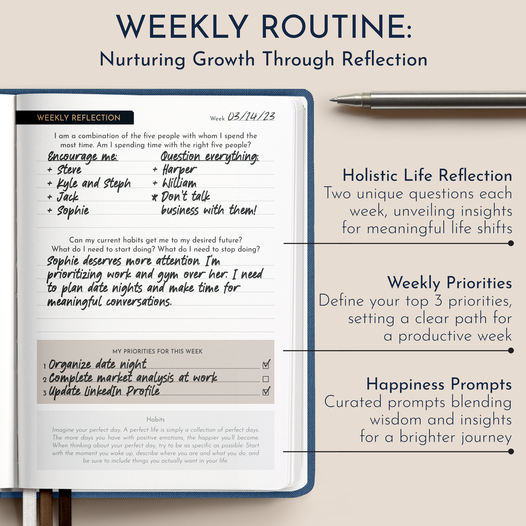 RYVE Gratitude Journal for Men: 6-Month Guided Mindfulness Journal wit