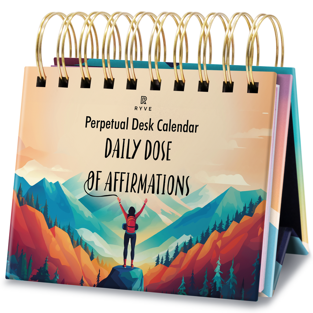 RYVE Daily Affirmation Calendar - Motivational Desk Calendar with Daily Affirmations for Women - Positive Affirmations, Inspirational Gifts for Women, Office Desk Decor for Women, Office Gifts