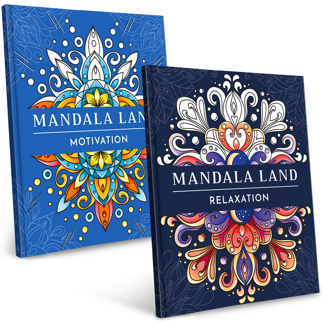 RYVE Coloring Book for Adults (2 Pack) - 60 Unique Mandalas for Relaxation and Stress Relief - Mandala Coloring Books for Adults Relaxation, Adult Coloring Book for Women, Stress Relief Coloring Book