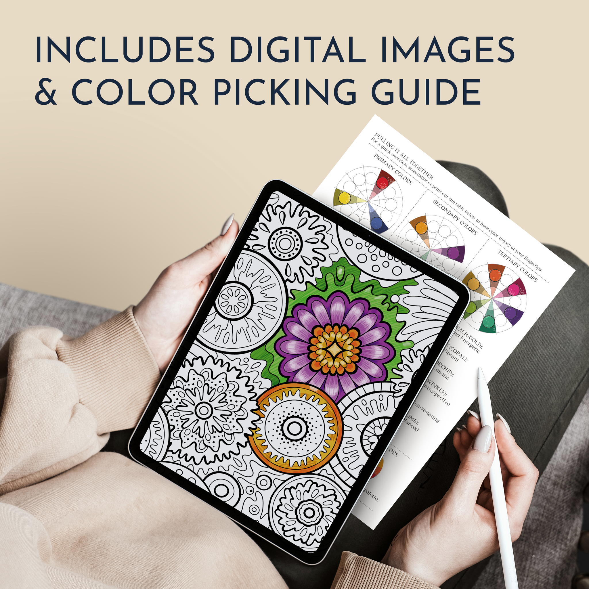 RYVE Coloring Book for Adults - 50 Unique Mandalas for Relaxation and