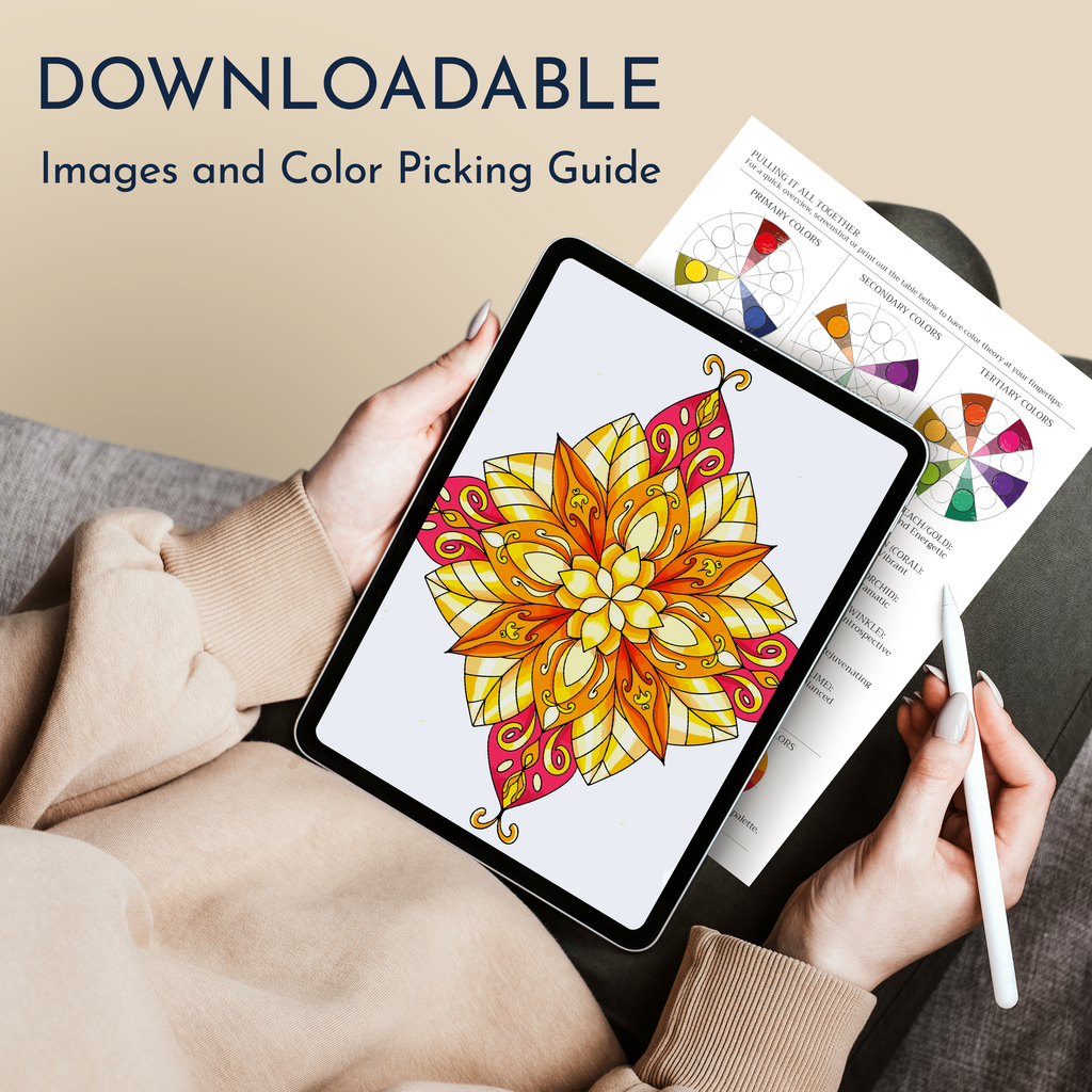 RYVE Coloring Book for Adults (2 Pack) - 60 Unique Mandalas for Relaxa