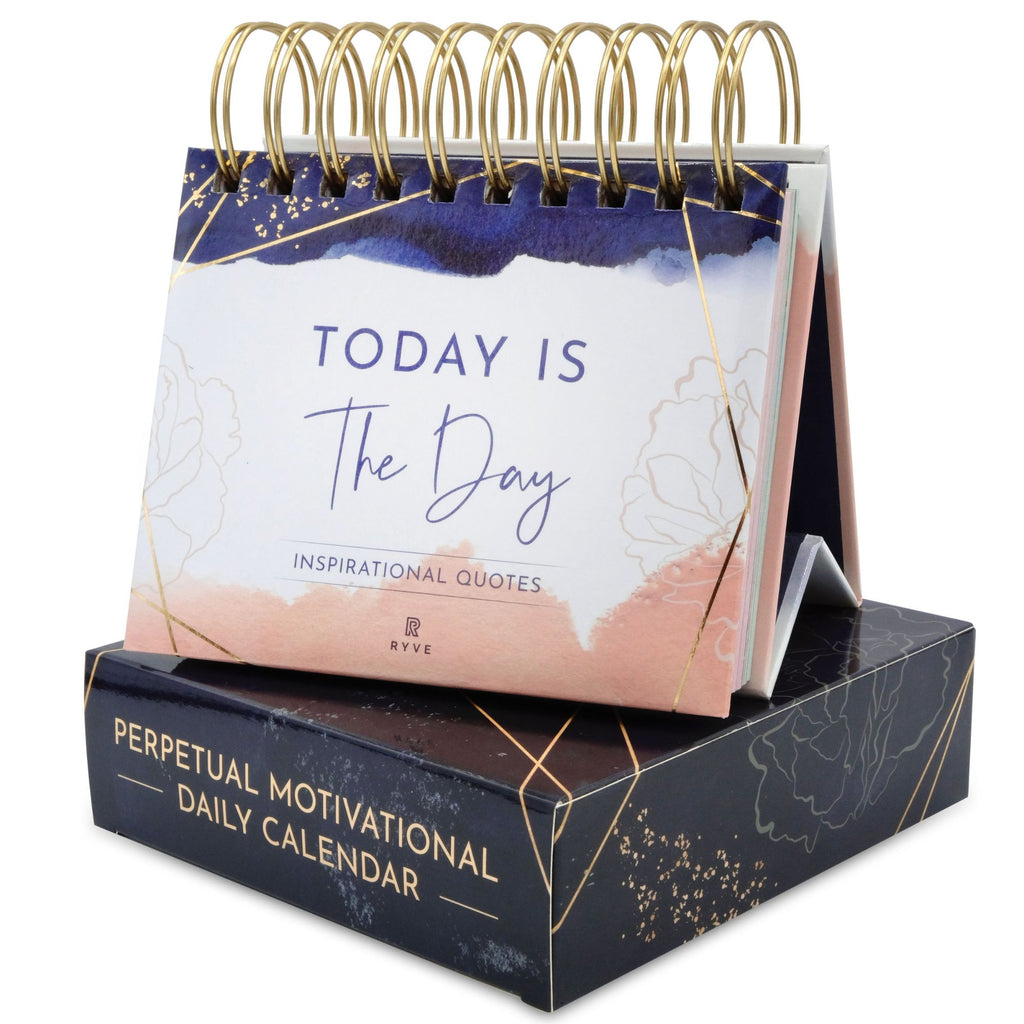 Motivational Desk Calendar (Blue) – RYVE Motivational desk calendar (blue) – ryve