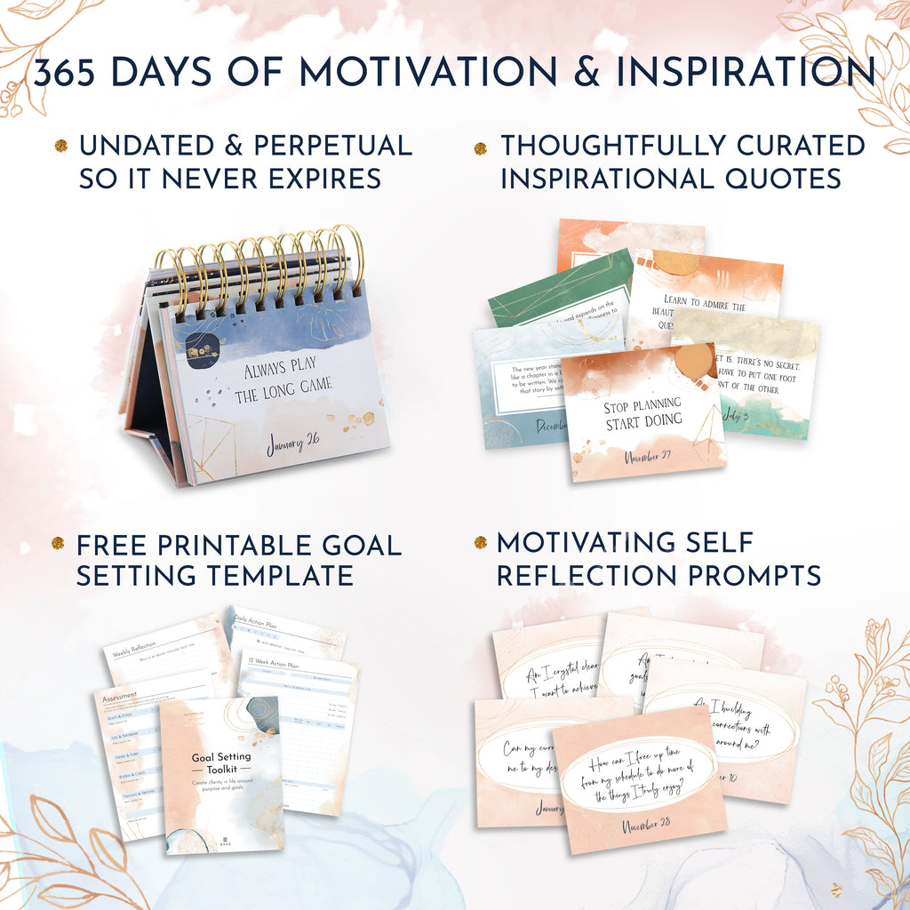 Inspirational Flip Calendar with Quotes - Desk Calendar, Motivational Desk  Gifts for Women, New Job Gift, Daily Affirmations for Women - Yahoo Shopping