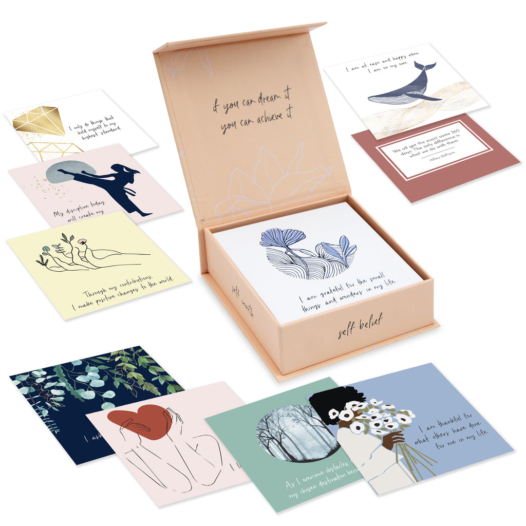 RYVE Positive Affirmations Cards for Women - 52 Mindfulness Cards with Affirmations and Inspirational Quotes - Motivational Cards, Meditation Cards, Inspirational Cards, Daily Affirmation Cards