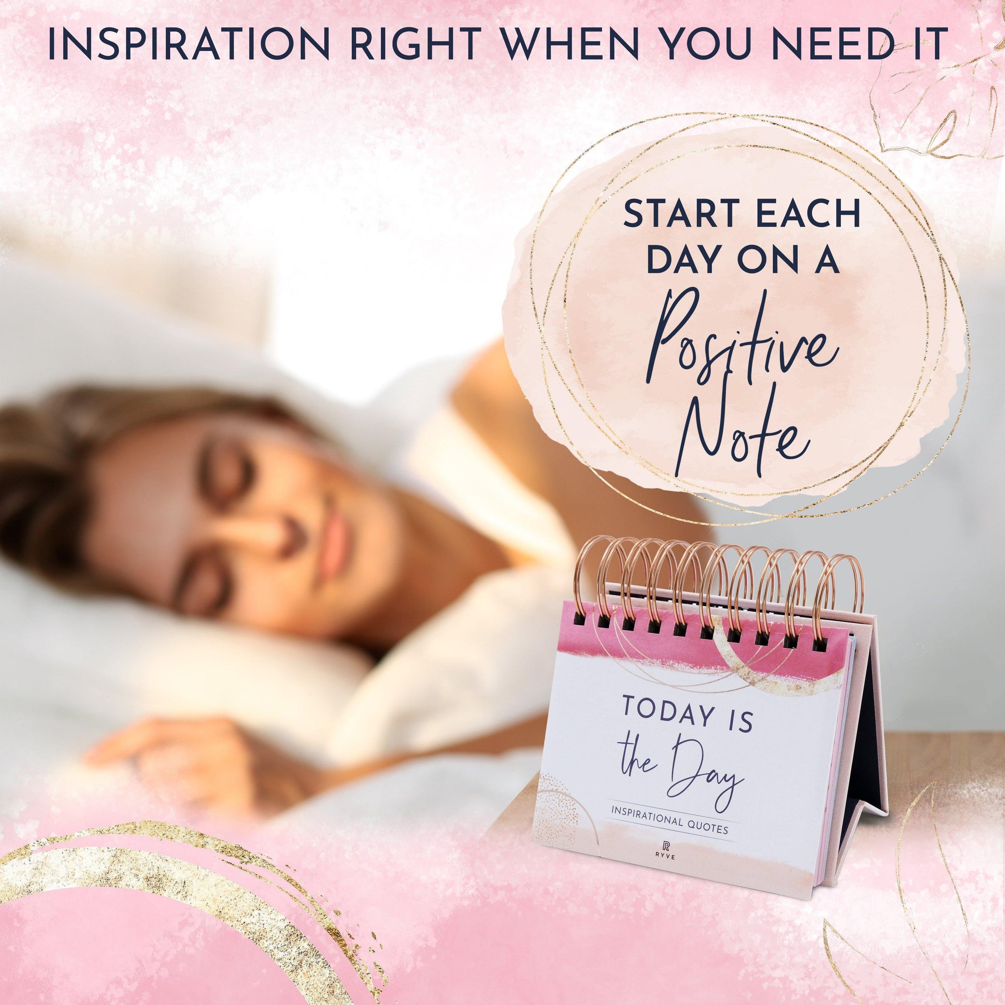 Motivational Desk Calendar (Pink) RYVE