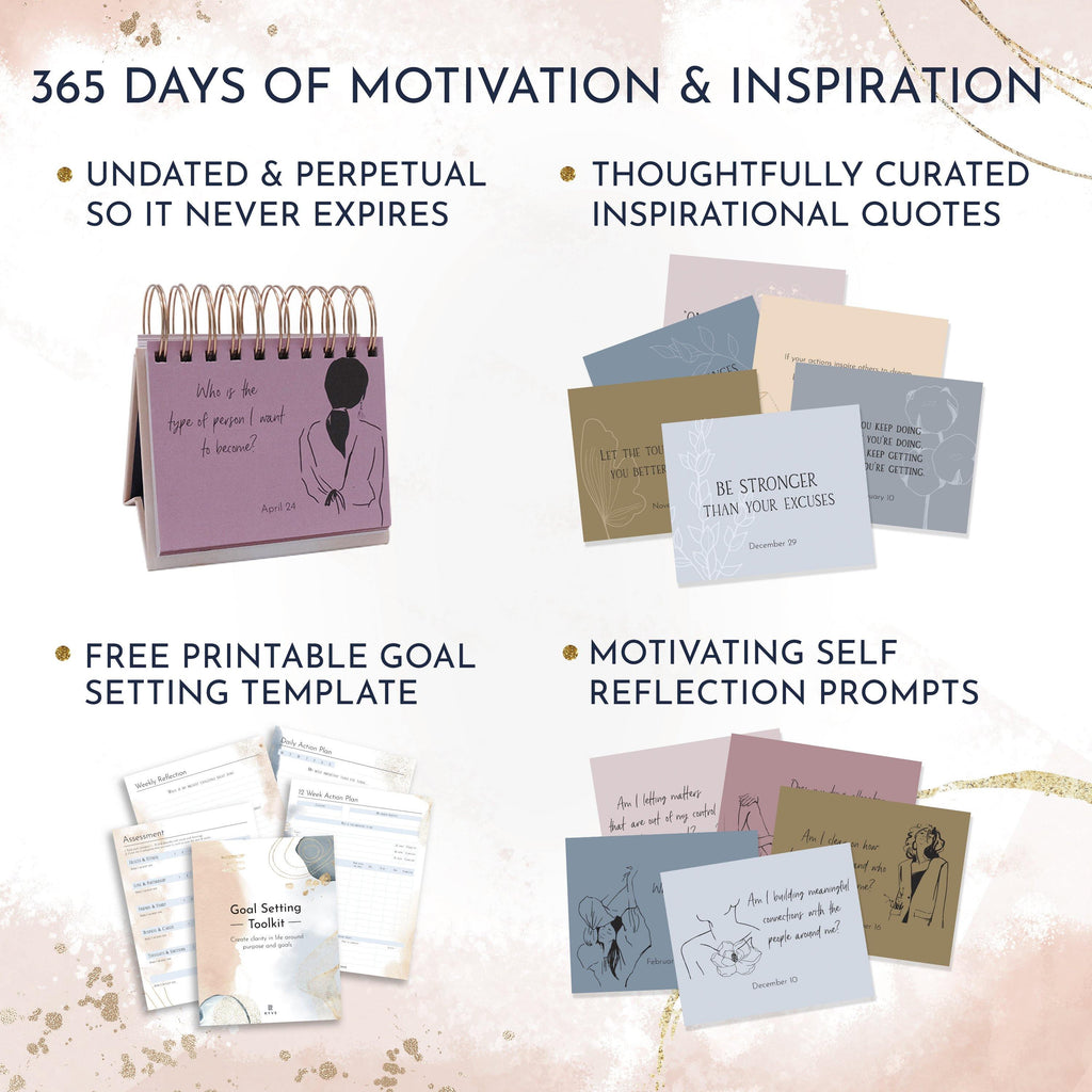 Motivational Desk Calendar (Red) – RYVE