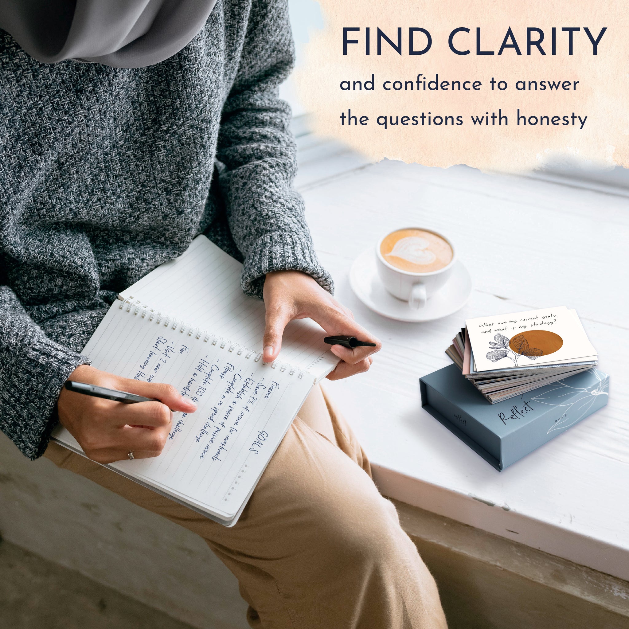 RYVE Empowering Question Cards for Women - 52 Self Care, Self Reflecti